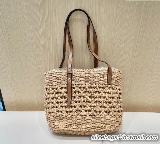 Well Crafted Chanel Straw Tote Bag 0616 Khaki 2025