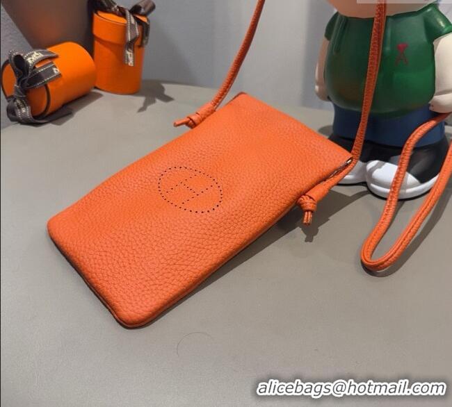 Buy Promotional Hermes Grained Phone Mini Bag 0616 Orange 2025