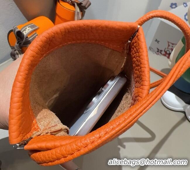 Buy Promotional Hermes Grained Phone Mini Bag 0616 Orange 2025
