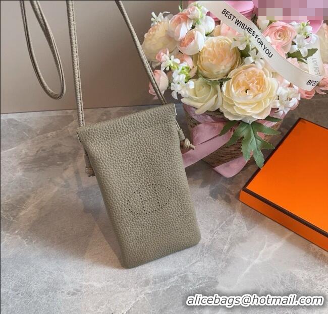 Buy Discount Hermes Grained Phone Mini Bag 0616 Grey 2025