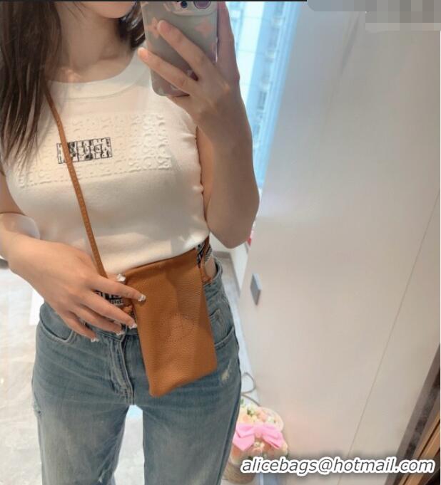 Super Quality Hermes Grained Phone Mini Bag 0616 Brown 2025