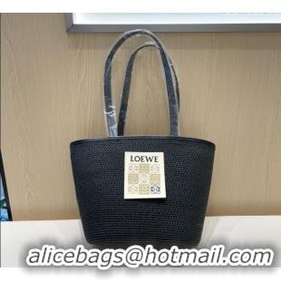 Shop Discount Loewe Straw Basket Bag 0616 Black 2025