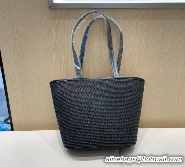 Shop Discount Loewe Straw Basket Bag 0616 Black 2025