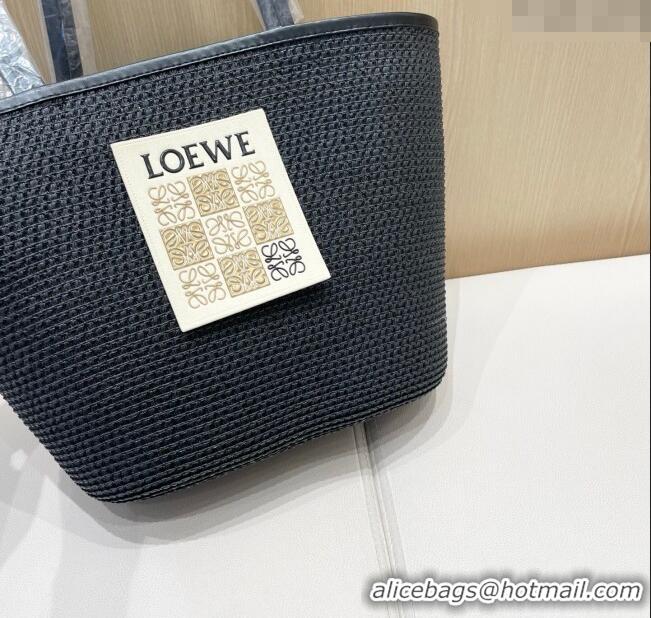 Shop Discount Loewe Straw Basket Bag 0616 Black 2025