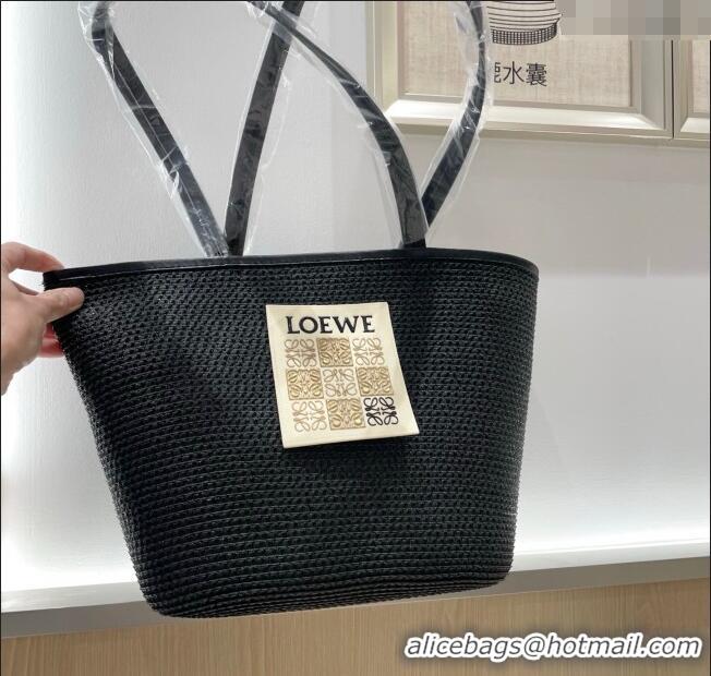 Shop Discount Loewe Straw Basket Bag 0616 Black 2025