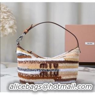 Top Grade Miu Miu Crochet pouch Bag 5NE841 Beige 2025