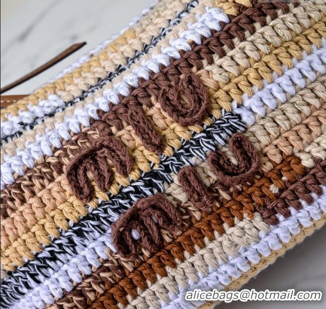 Top Grade Miu Miu Crochet pouch Bag 5NE841 Beige 2025