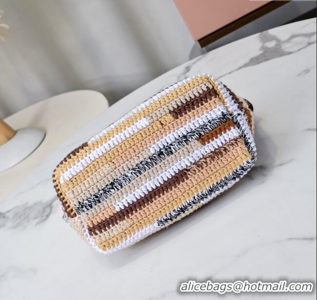 Top Grade Miu Miu Crochet pouch Bag 5NE841 Beige 2025