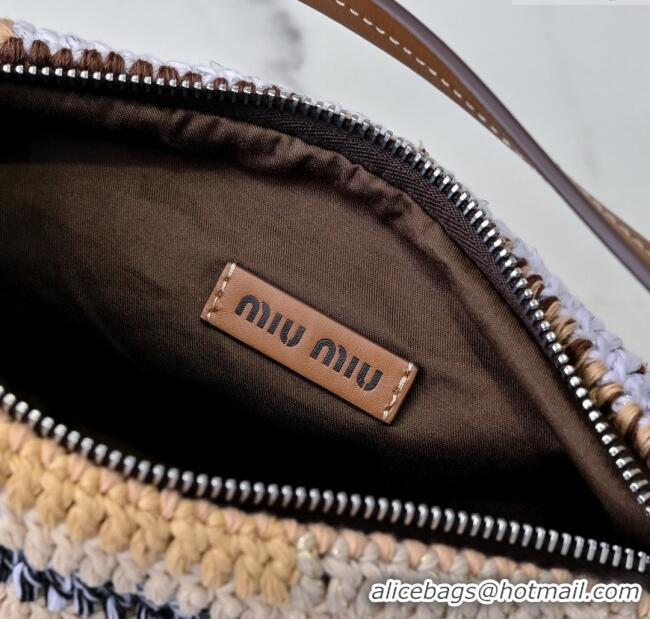 Top Grade Miu Miu Crochet pouch Bag 5NE841 Beige 2025
