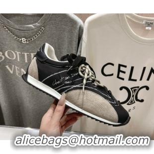 Top Design Dior D-Sketch Sneakers in Nylon and Calfskin with Signature Black 0425001