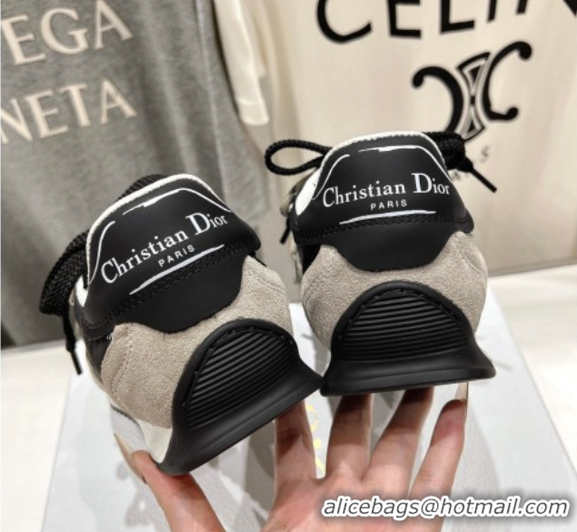 Top Design Dior D-Sketch Sneakers in Nylon and Calfskin with Signature Black 0425001