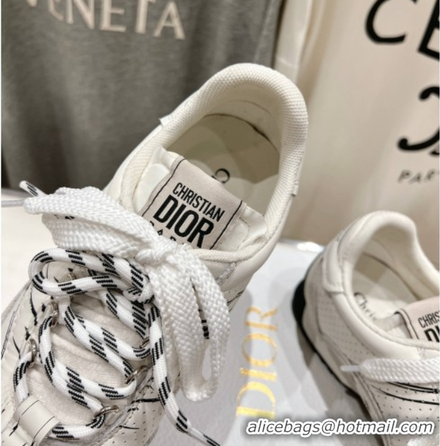 Cheap Price Dior D-Sketch Sneakers in Nylon and Calfskin with Signature White 0425003