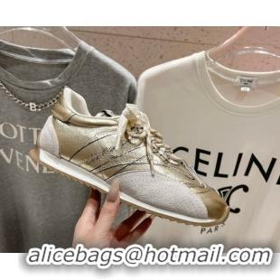Trendy Design Dior D-Sketch Sneakers in Crinkled Lambskin and Laminated Calfskin with Signature Yellow Gold 0425004