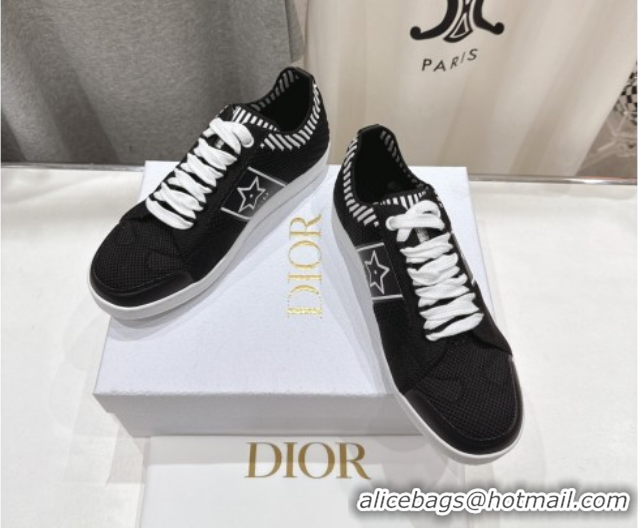 Good Quality Dior Star Platform Sneakers in Technical Mesh Black 0425010