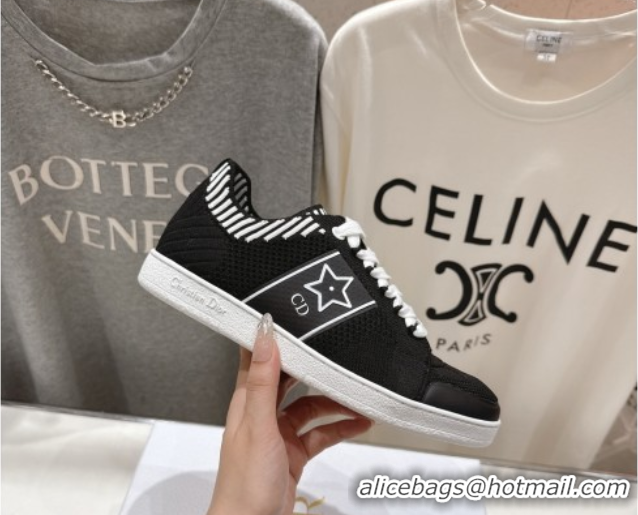 Good Quality Dior Star Platform Sneakers in Technical Mesh Black 0425010