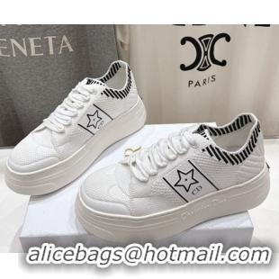 Good Looking Dior Star Platform Sneakers in Technical Mesh White 0425012