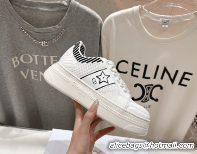 Good Looking Dior Star Platform Sneakers in Technical Mesh White 0425012