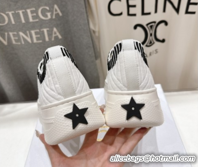 Good Looking Dior Star Platform Sneakers in Technical Mesh White 0425012