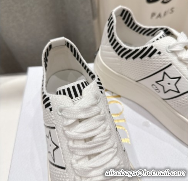 Good Looking Dior Star Platform Sneakers in Technical Mesh White 0425012