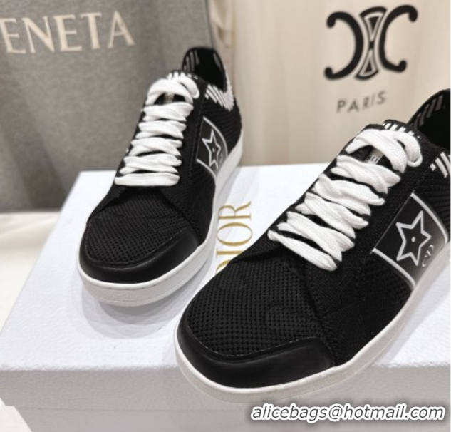 Durable Dior Star Low-top Sneakers in Technical Mesh Black 0425011