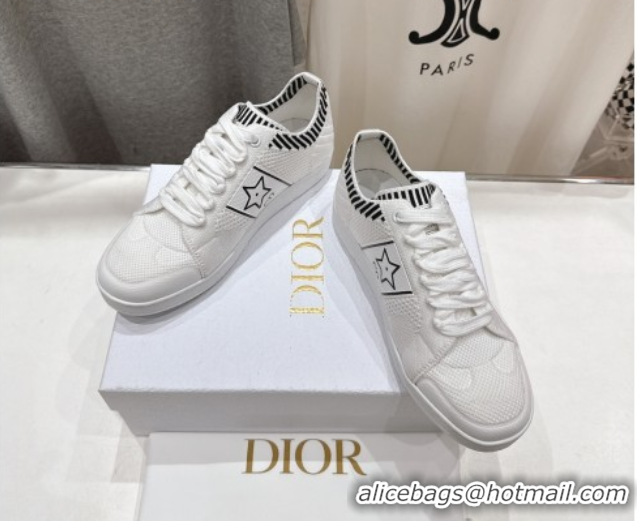 Sophisticated Dior Star Low-top Sneakers in Technical Mesh White 0425013