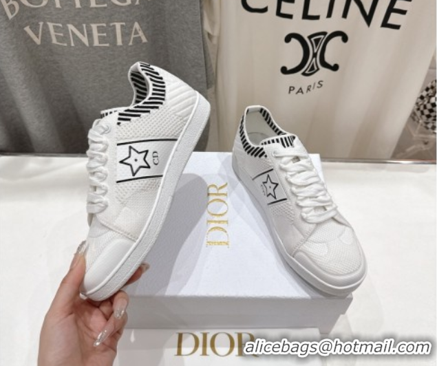 Sophisticated Dior Star Low-top Sneakers in Technical Mesh White 0425013