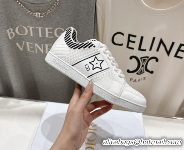 Sophisticated Dior Star Low-top Sneakers in Technical Mesh White 0425013