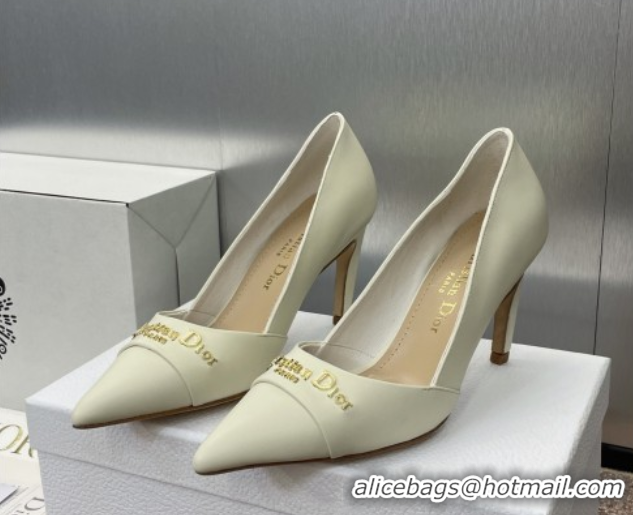 Stylish Dior My Dior Pumps 8cm in Supple Calfskin White 0425015