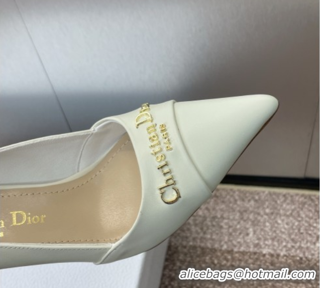 Stylish Dior My Dior Pumps 8cm in Supple Calfskin White 0425015