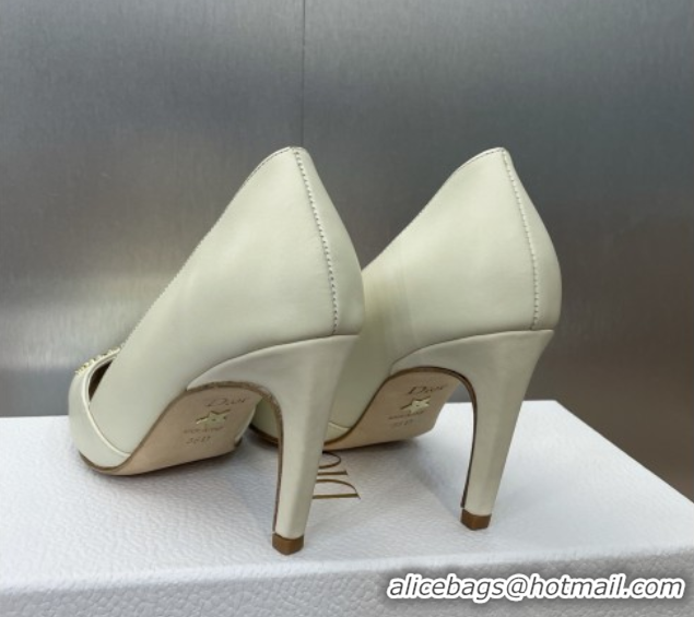 Stylish Dior My Dior Pumps 8cm in Supple Calfskin White 0425015