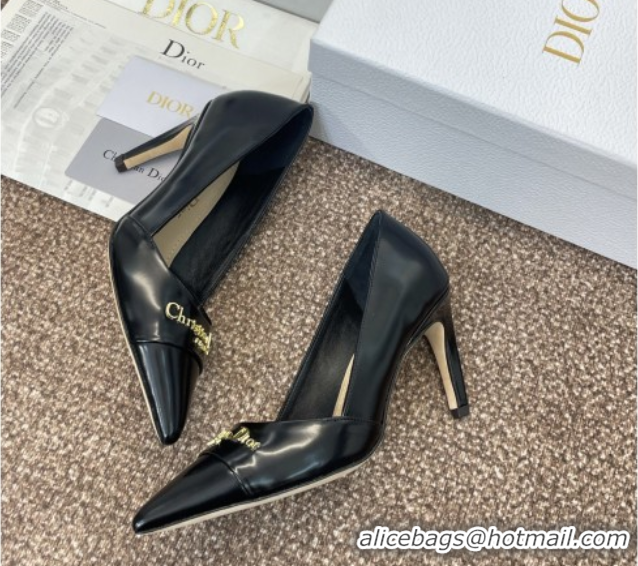 Good Quality Dior My Dior Pumps 8cm in Shiny Calfskin Black 0425016