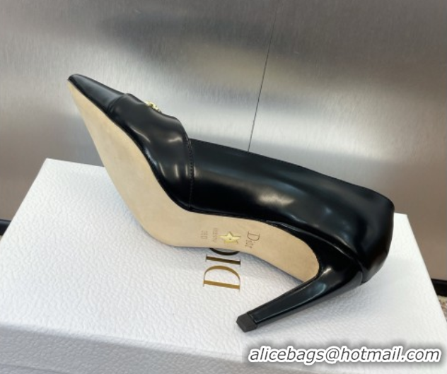 Good Quality Dior My Dior Pumps 8cm in Shiny Calfskin Black 0425016