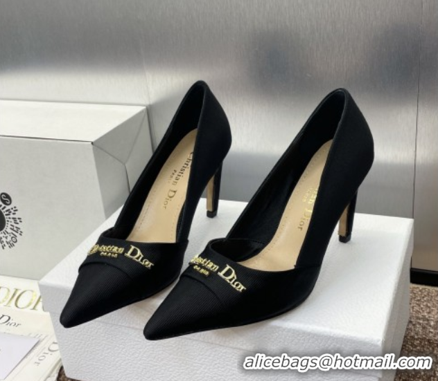Purchase Dior My Dior Pumps 8cm in Moiré Fabric Black 0425019