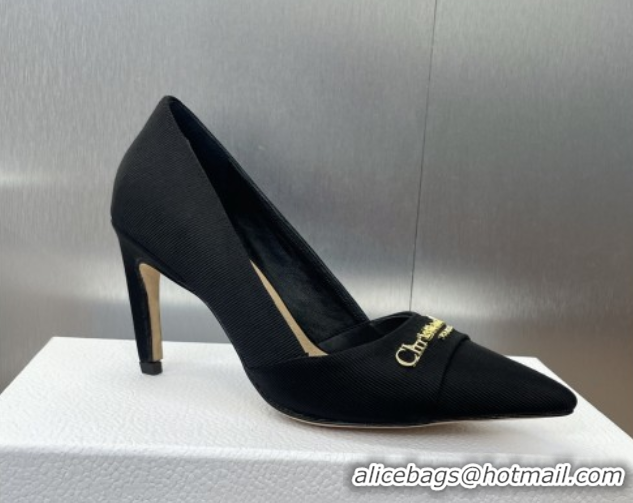 Purchase Dior My Dior Pumps 8cm in Moiré Fabric Black 0425019