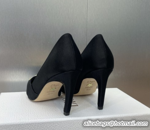 Purchase Dior My Dior Pumps 8cm in Moiré Fabric Black 0425019