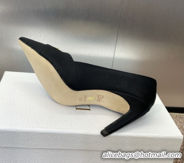 Purchase Dior My Dior Pumps 8cm in Moiré Fabric Black 0425019