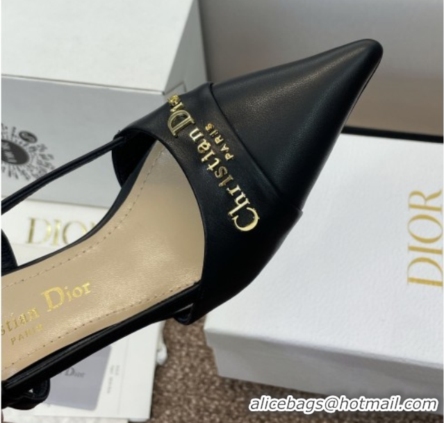 Luxury Dior My Dior Slingbacks Pump 5cm in Supple Calfskin Black 0425023