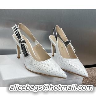 Trendy Design Dior Toujours Slingback Pumps 7cm in Perforated Supple Lambskin White 0425046