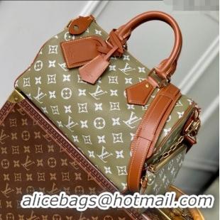 Inexpensive Louis Vuitton Runaway Speedy P9 Bandouliere 30 Bag in Calf leather M13914 Army Green 2025