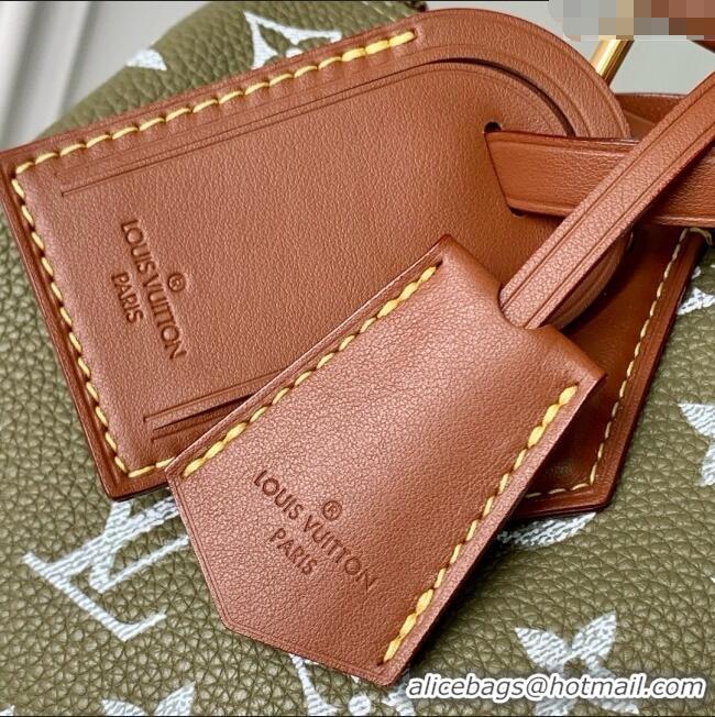 Inexpensive Louis Vuitton Runaway Speedy P9 Bandouliere 30 Bag in Calf leather M13914 Army Green 2025