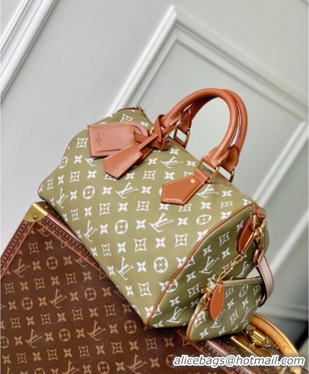 Inexpensive Louis Vuitton Runaway Speedy P9 Bandouliere 30 Bag in Calf leather M13914 Army Green 2025