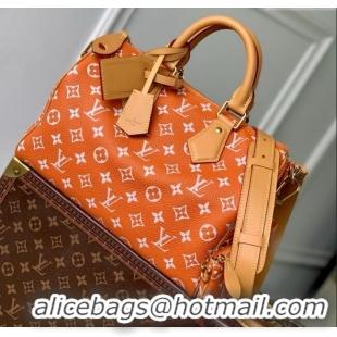 Buy Discount Louis Vuitton Runaway Speedy P9 Bandouliere 30 Bag in Calf leather M13914 Orange 2025