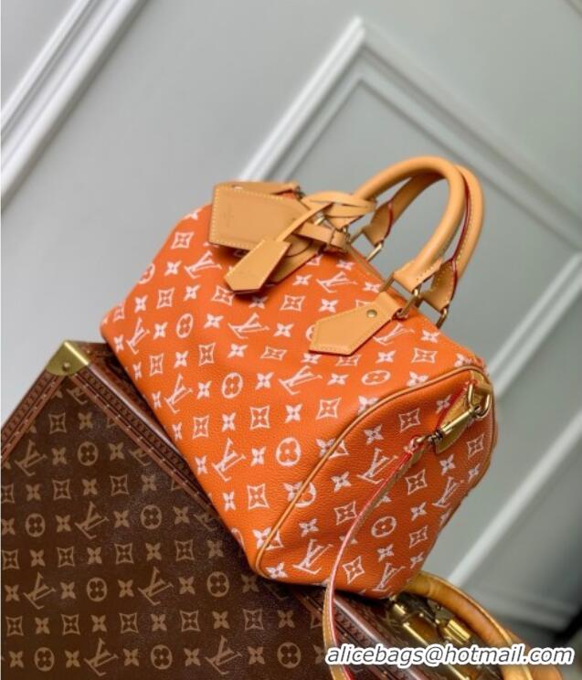 Buy Discount Louis Vuitton Runaway Speedy P9 Bandouliere 30 Bag in Calf leather M13914 Orange 2025