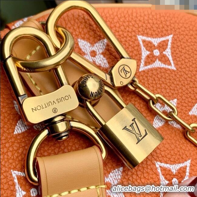 Buy Discount Louis Vuitton Runaway Speedy P9 Bandouliere 30 Bag in Calf leather M13914 Orange 2025