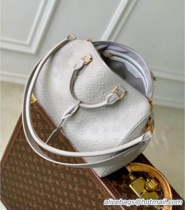 Famous Brand Louis Vuitton Speedy Soft 30 Bag in Cloud Gray Calfskin Leather M25670 2025