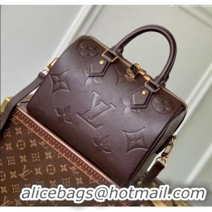 Best Price Louis Vuitton Speedy Bandouliere 25 Bag in Embossed Grained Cowhide Leather M14043 Burgundy 2025