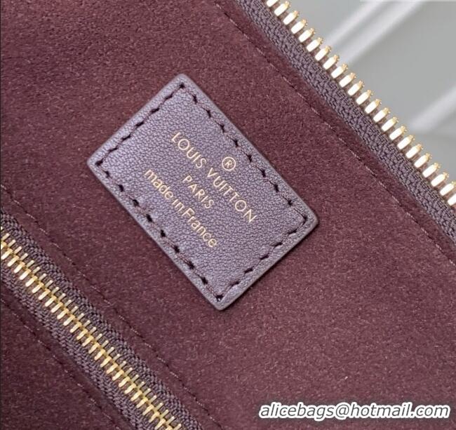 Best Price Louis Vuitton Speedy Bandouliere 25 Bag in Embossed Grained Cowhide Leather M14043 Burgundy 2025
