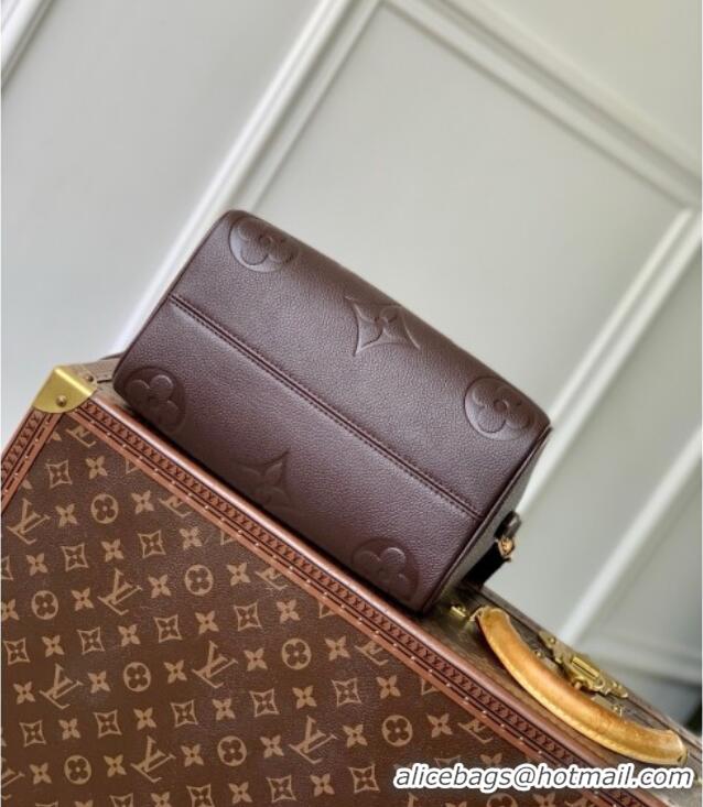 Best Price Louis Vuitton Speedy Bandouliere 25 Bag in Embossed Grained Cowhide Leather M14043 Burgundy 2025