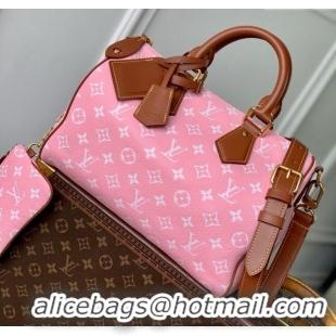 Buy Cheap Louis Vuitton Runaway Speedy P9 Bandouliere 30 Bag in Calf leather M13914 Brown/Pink 2025