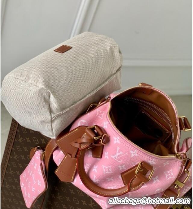 Buy Cheap Louis Vuitton Runaway Speedy P9 Bandouliere 30 Bag in Calf leather M13914 Brown/Pink 2025